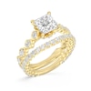 Thumbnail Image 6 of Enchanted Star Jasmine 2-3/4 CT. T.W. Princess-Cut Certified Lab-Grown Diamond Clover Engagement Ring in 14K Gold