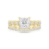 Thumbnail Image 7 of Enchanted Star Jasmine 2-3/4 CT. T.W. Princess-Cut Certified Lab-Grown Diamond Clover Engagement Ring in 14K Gold