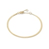 Thumbnail Image 1 of 2.0mm Wheat Chain Bracelet in Solid Sterling Silver with 18K Gold Plate