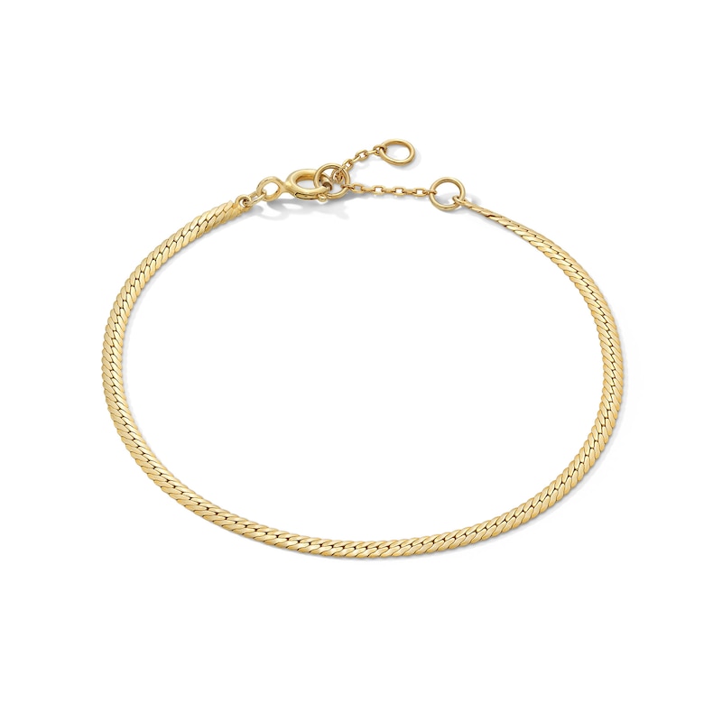 Main Image 1 of 2.0mm Wheat Chain Bracelet in Solid Sterling Silver with 18K Gold Plate