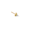 Thumbnail Image 1 of Green Tourmaline, Peridot and White Sapphire Stacked Trio Single Cartilage Stud Earring in 14K Gold