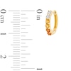 Thumbnail Image 3 of Citrine with Orange and White Sapphire Ombré Single Hoop Earring in 14K Gold