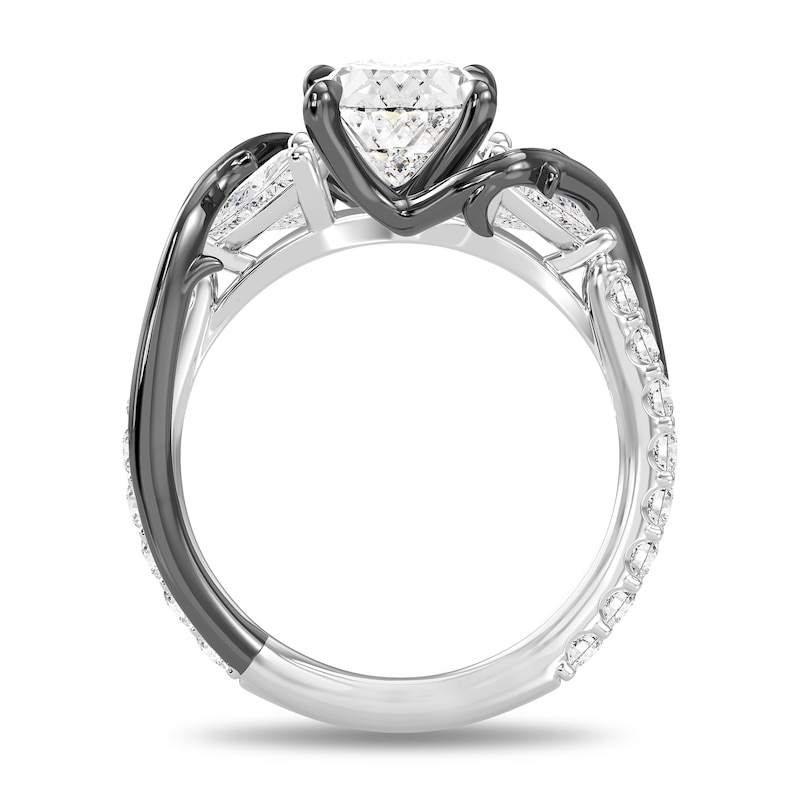 Main Image 3 of Enchanted Star Villains Maleficent 3-3/4 CT. T.W. Oval Certified Lab-Grown Diamond Thorn Engagement Ring in White Gold