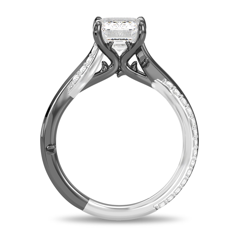 Main Image 3 of Enchanted Star Villains Maleficent 2-1/4 CT. T.W. Radiant Certified Lab-Grown Diamond Engagement Ring in White Gold