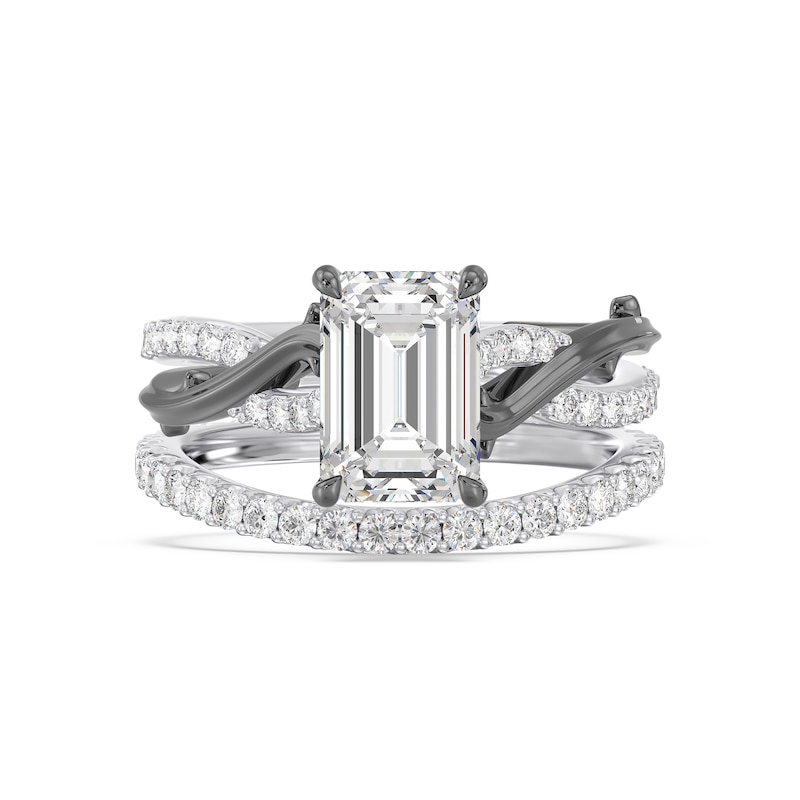 Main Image 7 of Enchanted Star Villains Maleficent 2-1/4 CT. T.W. Radiant Certified Lab-Grown Diamond Engagement Ring in White Gold