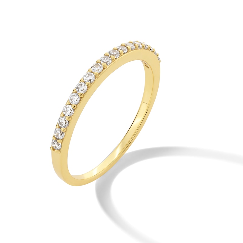 Main Image 3 of 1/5 CT. T.W. Lab-Grown Diamond Band in Sterling Silver with 18K Gold Plate