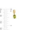 Thumbnail Image 2 of Oval Peridot Solitaire Necklace Charm in 10K Gold