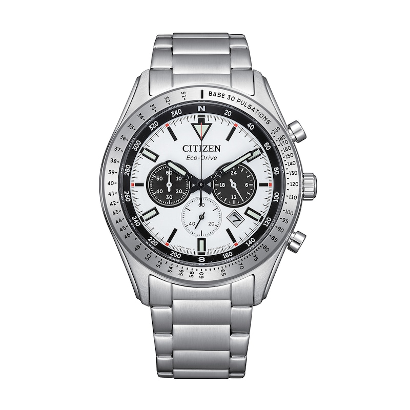Main Image 1 of Men’s Citizen Eco-Drive® Casual Sport Chronograph Watch with White Panda Dial (Model: CA4600-89A)