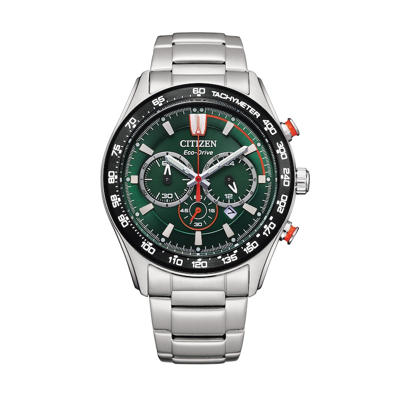 Main Image 1 of Men’s Citizen Eco-Drive® Casual Sport Chronograph Watch with Green Dial (Model: CA4488-52X)