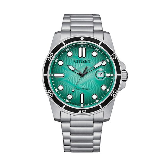Men’s Citizen Eco-Drive® Casual Sport Watch with Textured Turquoise Dial (Model: AW1816-89L)
