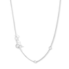 Thumbnail Image 3 of Pear-Shaped Lab-Created Emerald and 1/3 CT. T.W. Certified Lab-Grown Diamond Frame Pendant in 14K White Gold (F/SI2)