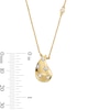 Thumbnail Image 3 of 1/10 CT. T. W. Diamond Teardrop Necklace in Sterling Silver with 14K Gold Plate
