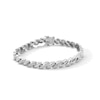Thumbnail Image 1 of Diamond Accent San Marco Link Bracelet in Sterling Silver - 7.25”
