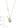 Thumbnail Image 3 of 1/5 CT. T.W. Multi-Diamond Teardrop Pendant in Sterling Silver with 14K Gold Plate