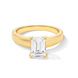 2 CT. Emerald-Cut Certified Lab-Grown Diamond Solitaire Engagement Ring in 14K Gold (F/VS2)