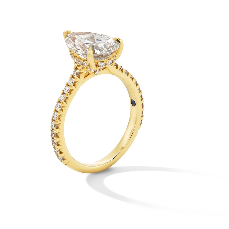 Main Image 3 of Vera Wang Love Collection 3-1/2 CT. T.W. Pear-Shaped Certified Lab-Grown Diamond Engagement Ring in 14K Gold (F/VS2)
