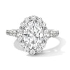 Thumbnail Image 1 of Vera Wang Love Collection 3 CT. T.W. Oval Certified Lab-Grown Diamond Scallop Engagement Ring in 14K White Gold