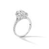 Thumbnail Image 2 of Vera Wang Love Collection 3 CT. T.W. Oval Certified Lab-Grown Diamond Scallop Engagement Ring in 14K White Gold