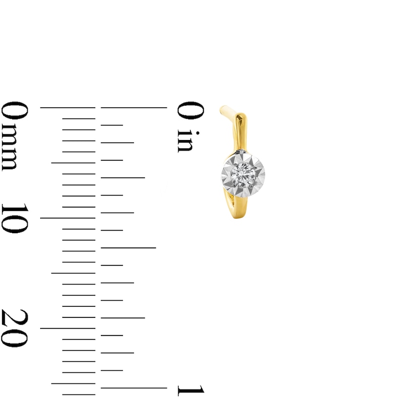 Main Image 5 of 1/4 CT. T.W. Diamond Miracle Solitaire Three Pair Earrings Set in Sterling Silver and 14K Gold Plate