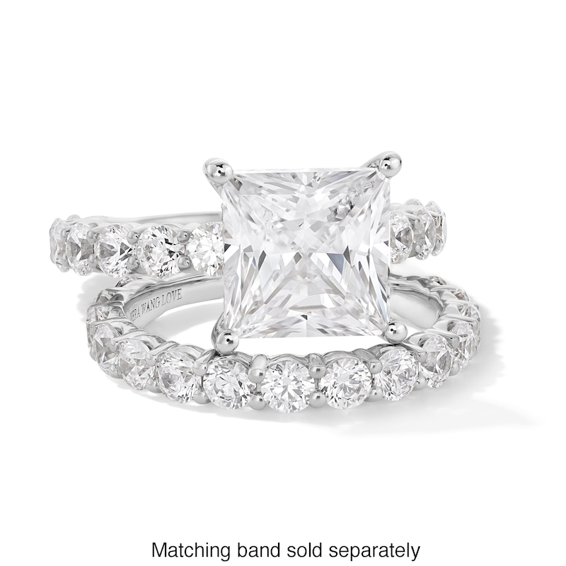 Main Image 4 of Vera Wang Love Collection 5-1/2 CT. T.W. Princess-Cut Certified Lab-Grown Diamond Engagement Ring in 14K White Gold