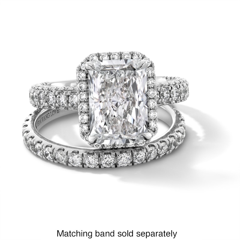 Main Image 4 of Vera Wang Love Collection 4 CT. T.W. Radiant-Cut Certified Lab-Grown Diamond Engagement Ring in 14K White Gold
