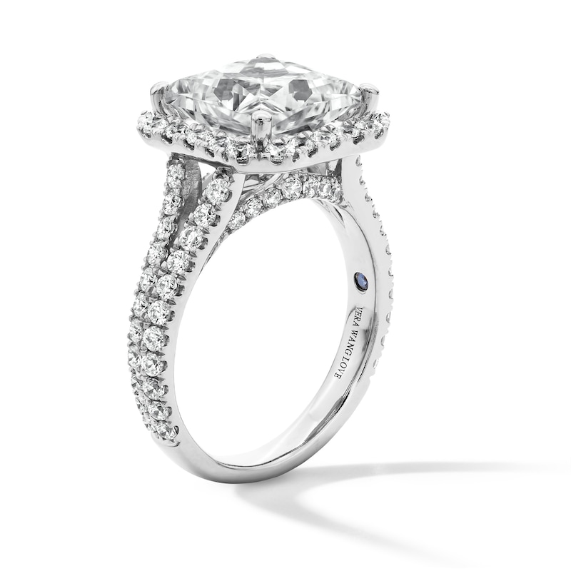 Main Image 2 of Vera Wang Love Collection 5-1/5 CT. T.W. Princess-Cut Certified Lab-Grown Diamond Engagement Ring in 14K White Gold