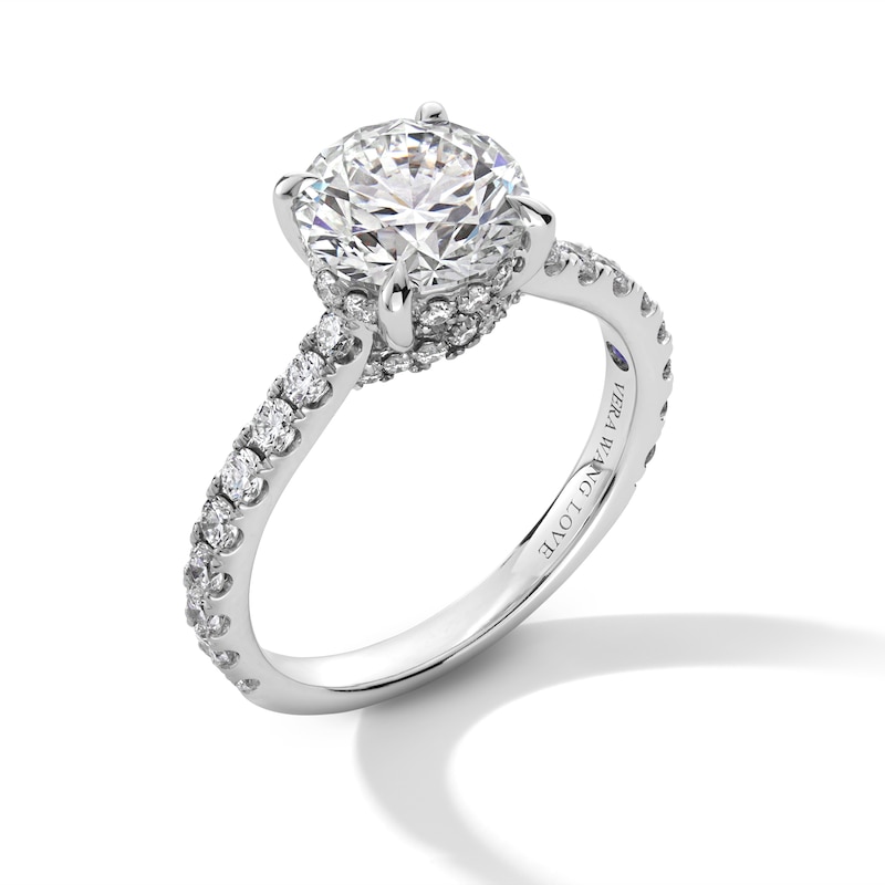 Main Image 3 of Vera Wang Love Collection 2-3/4 CT. T.W. Certified Lab-Grown Diamond Engagement Ring in 14K White Gold (F/VS2)
