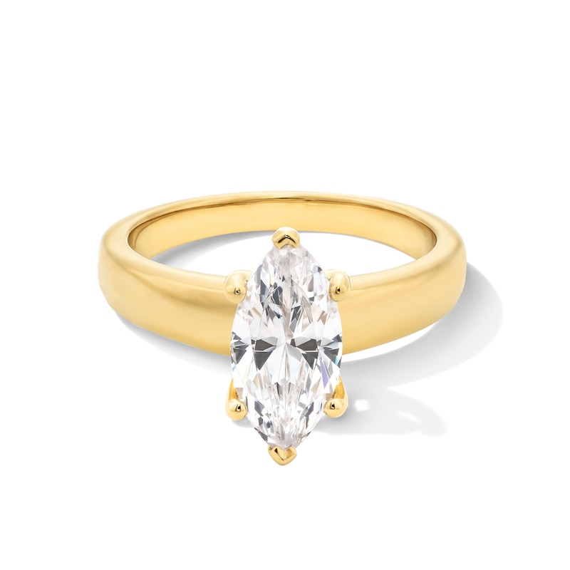 Main Image 1 of 2 CT. Marquise-Cut Certified Lab-Grown Diamond Solitaire Engagement Ring in 14K Gold (F/VS2)