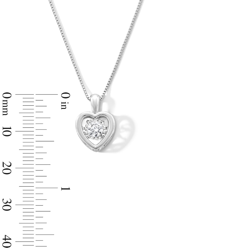 Main Image 3 of 1/3 CT. Certified Lab-Grown Diamond Solitaire Heart Pendant in Sterling Silver (I/SI2)