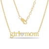 Thumbnail Image 1 of Diamond Accent “Girl Mom” Heart Necklace in Sterling Silver with 14K Gold Plate