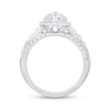Thumbnail Image 2 of 1-1/2 CT. T.W. Multi-Diamond Double Marquise Frame Triple Row Shank Engagement Ring in 14K White Gold