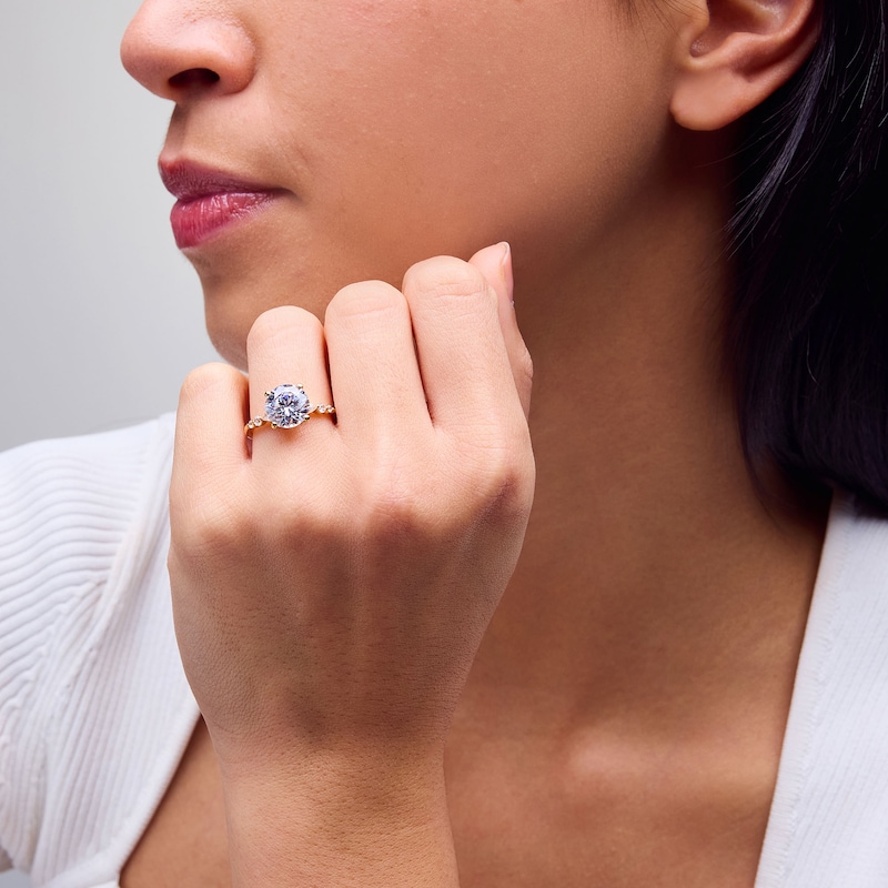 Main Image 2 of 3-1/4 CT. T.W. Certified Lab-Grown Diamond Engagement Ring in 14K Gold (F/VS2)