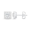 Thumbnail Image 1 of 1 CT. T.W. Princess-Cut Diamond Frame Stud Earrings in 10K White Gold