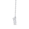 Thumbnail Image 2 of 1/4 CT. T.W. Diamond Twist Curved Bar Necklace in 10K White Gold