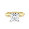 Thumbnail Image 3 of 3 CT. Princess-Cut Certified Lab-Grown Diamond Solitaire Engagement Ring in 14K Two-Tone Gold (F/VS2)