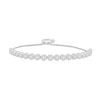 Thumbnail Image 1 of 2 CT. T.W. Diamond Frame Bolo Bracelet in 14K White Gold - 9.62"