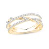 Thumbnail Image 1 of 1/4 CT. T.W. Diamond Twist Crossover Ring in 10K Gold