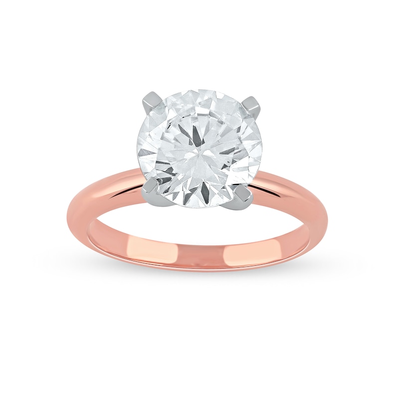 Main Image 1 of 3 CT. Certified Lab-Grown Diamond Solitaire Engagement Ring in 14K Two-Tone Gold (F/VS2)