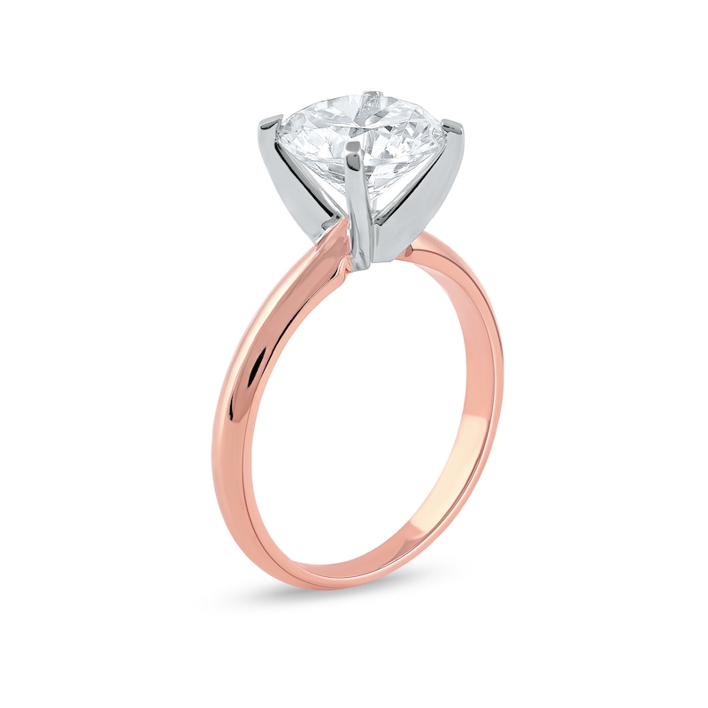 Main Image 2 of 3 CT. Certified Lab-Grown Diamond Solitaire Engagement Ring in 14K Two-Tone Gold (F/VS2)