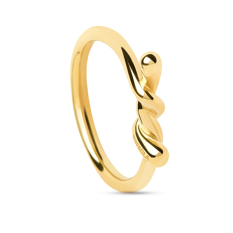 Main Image 3 of PDPAOLA™ at Zales Twist Ring in Sterling Silver with 18K Gold Plate