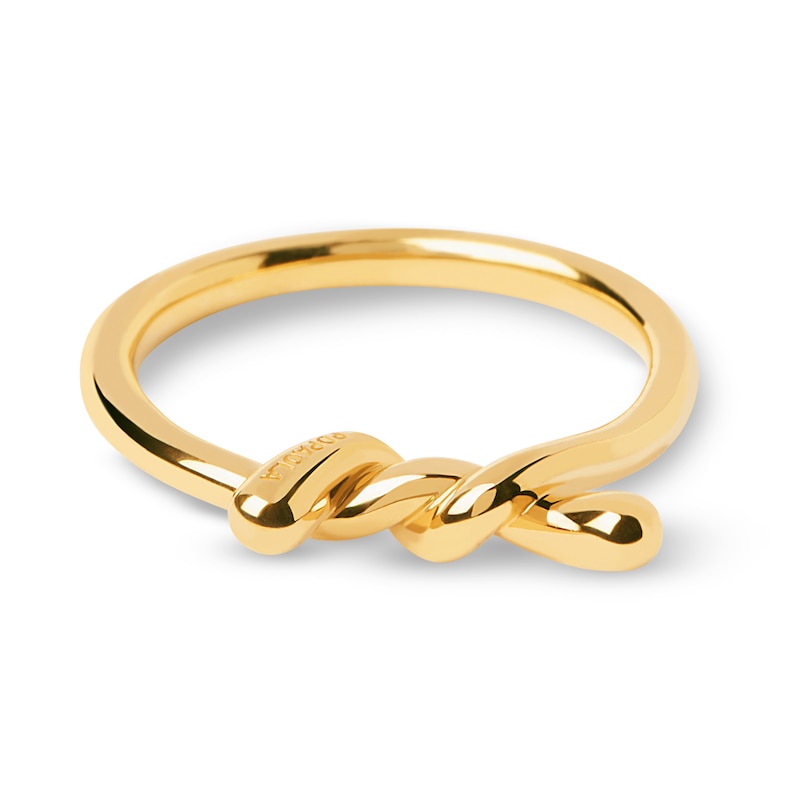 Main Image 4 of PDPAOLA™ at Zales Twist Ring in Sterling Silver with 18K Gold Plate