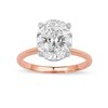 Thumbnail Image 1 of 3 CT. Oval Certified Lab-Grown Diamond Solitaire Engagement Ring in 14K Two-Tone Gold (F/VS2)