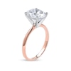 Thumbnail Image 2 of 3 CT. Oval Certified Lab-Grown Diamond Solitaire Engagement Ring in 14K Two-Tone Gold (F/VS2)