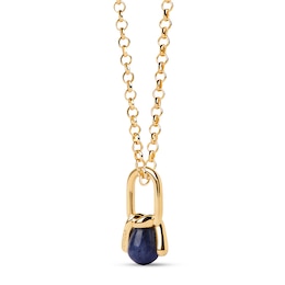 PDPAOLA™ at Zales Blue Sodalite Twist Knot Hoop Earring and Necklace Charm in Sterling Silver with 18K Gold Plate