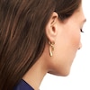 Thumbnail Image 2 of PDPAOLA™ at Zales Twist Drop Hoop Earrings in Sterling Silver with 18K Gold Plate