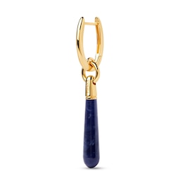 PDPAOLA™ at Zales Blue Sodalite Large Teardrop Dangle Single Hoop Earring in Sterling Silver with 18K Gold Plate
