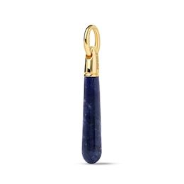 PDPAOLA™ at Zales Blue Sodalite Large Teardrop Hoop Earring and Necklace Charm in Sterling Silver with 18K Gold Plate