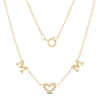 Thumbnail Image 1 of Diamond Accent “MOM” Heart Station Necklace in Sterling Silver with 14K Gold Plate