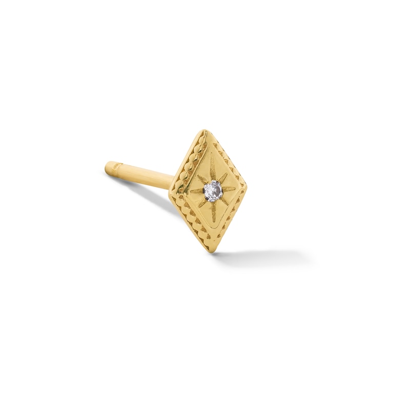 Main Image 1 of Lab-Grown Diamond Accent Marquise Single Cartilage Stud Earring in 14K Gold
