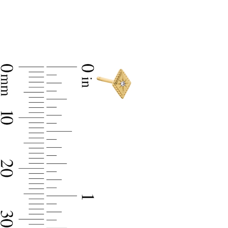 Main Image 4 of Lab-Grown Diamond Accent Marquise Single Cartilage Stud Earring in 14K Gold